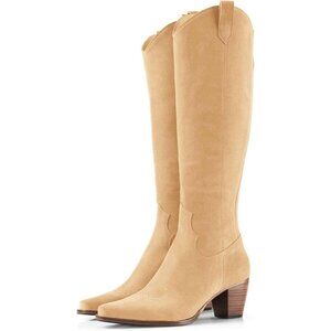 Elegant Tan Over the Knee Boots